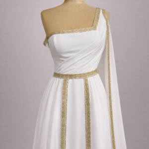 robe de mariée Camille bustier asymetrique drape dore