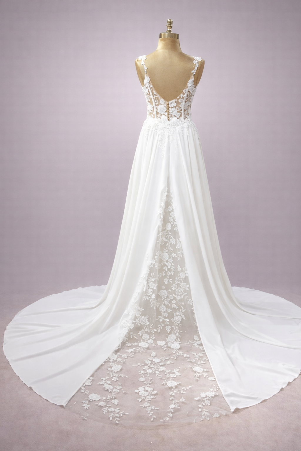 robe de mariée Capucine dos ouvert boutons traine