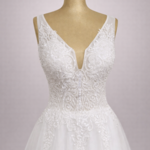 robe de mariée Carla bustier dentelle decollete