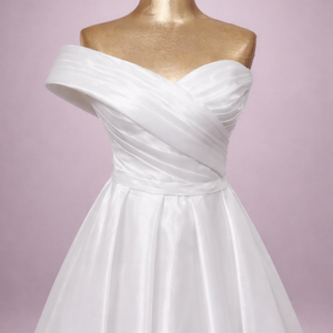 robe de mariée elise bustier croise decollete coeur satin