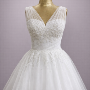 robe de mariée drapée Janine bustier perlé tulle