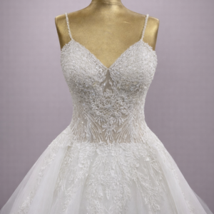 robe de mariée princesse tulle dentelle Leïla face