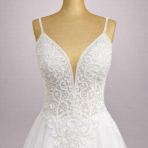 robe de mariée Marie bustier perles decollete v